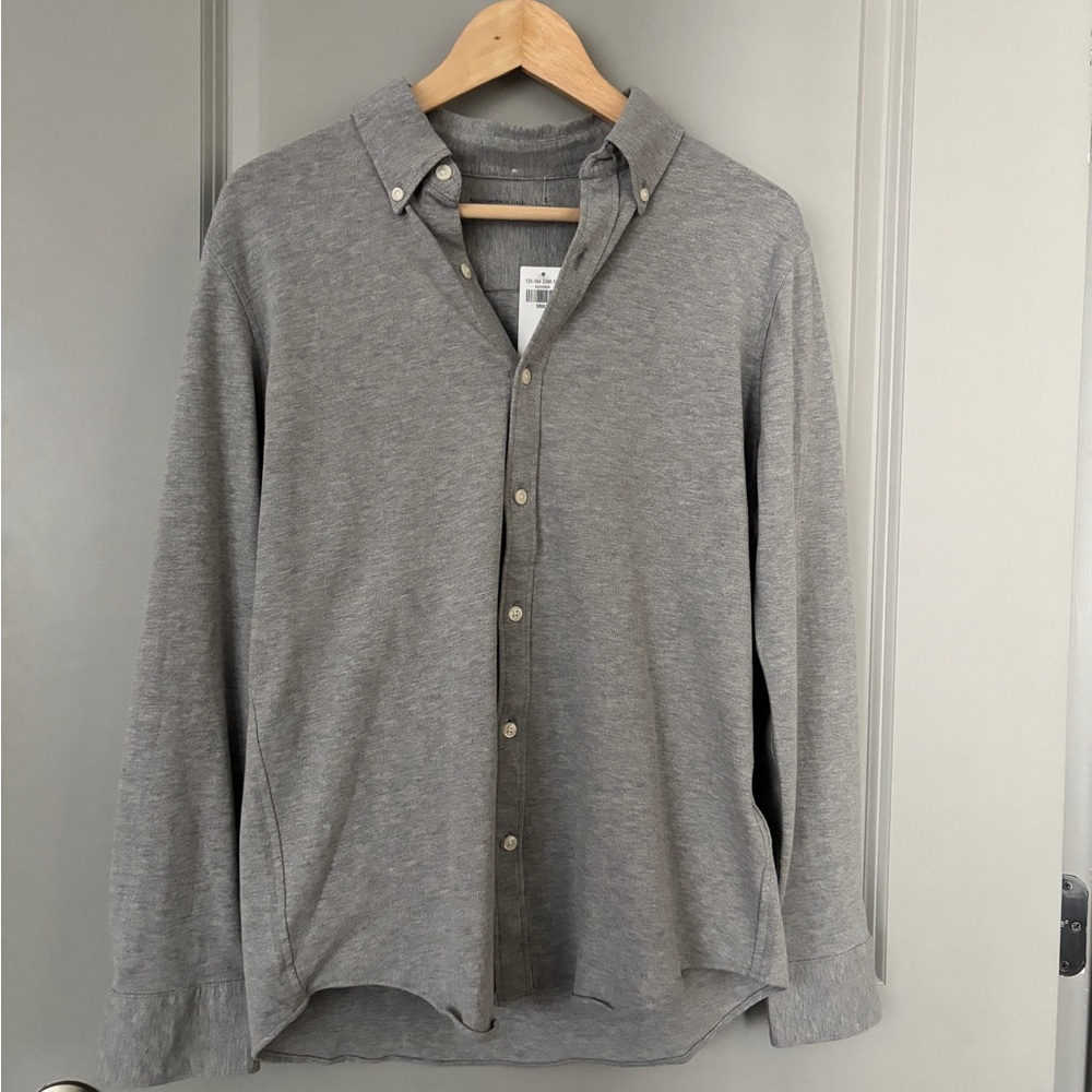 NWT Gray Button-Up Shirt
